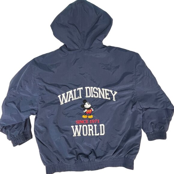 SMALL 7 Vintage Boys Walt Disney World Kids Mickey Mouse Blue Jacket Hoodie Y2K - Picture 4 of 12